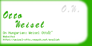 otto weisel business card